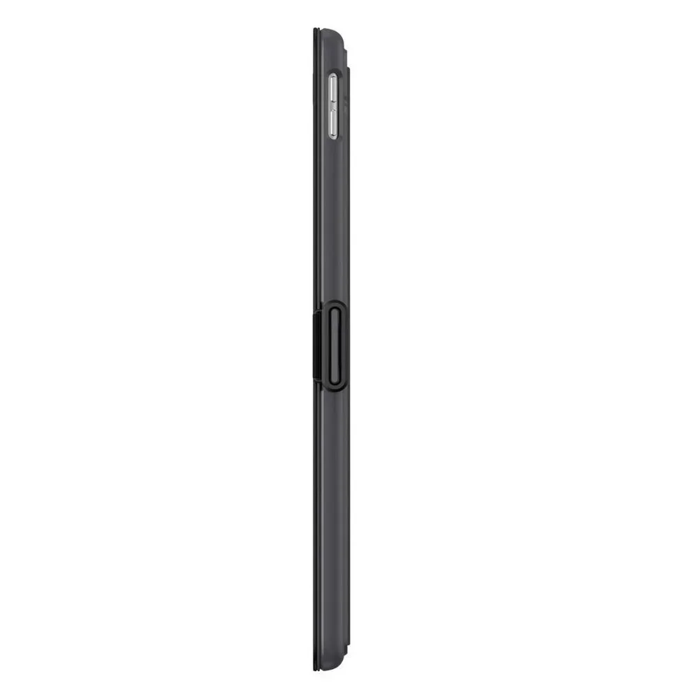iPad case/folio with stand. New condition. Adjustable. Clasp lock. Camera shield